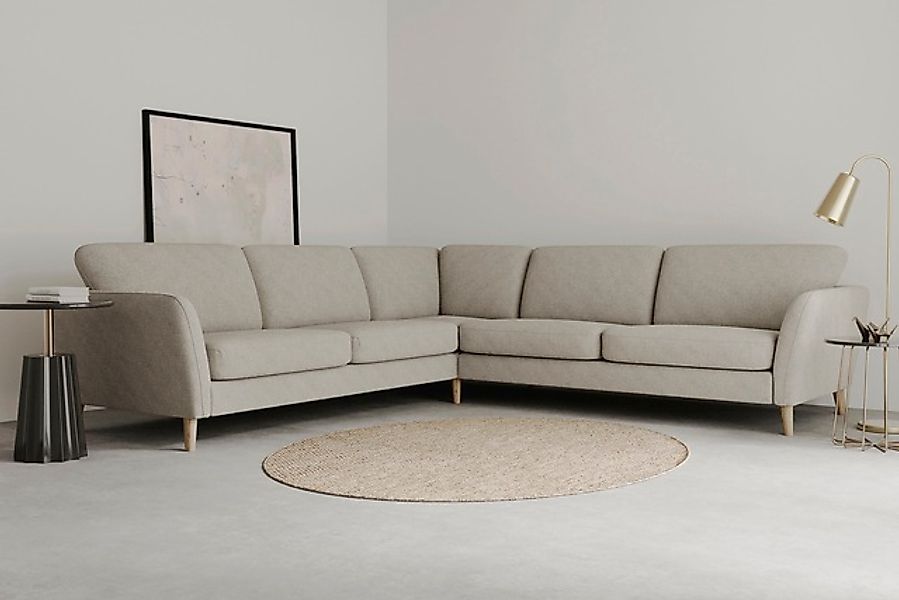 Home affaire Ecksofa »MARSEILLE 278/278 cm, L-Form, Webstoff, Flachgewebe, günstig online kaufen