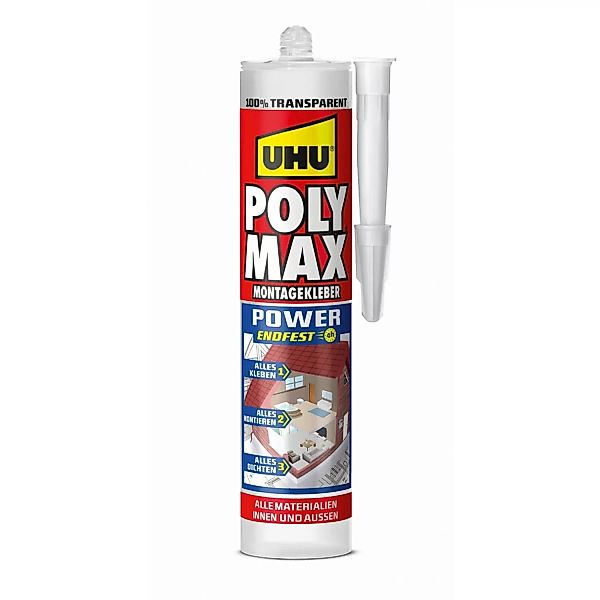 UHU Poly Max Montagekleber Power Transparent 300 g günstig online kaufen