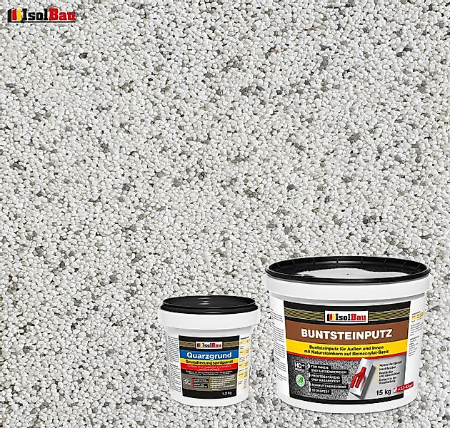None Gipsputz Set Mosaikputz 15 kg Buntsteinputz BP70 Fertigputz + Quarzgru günstig online kaufen