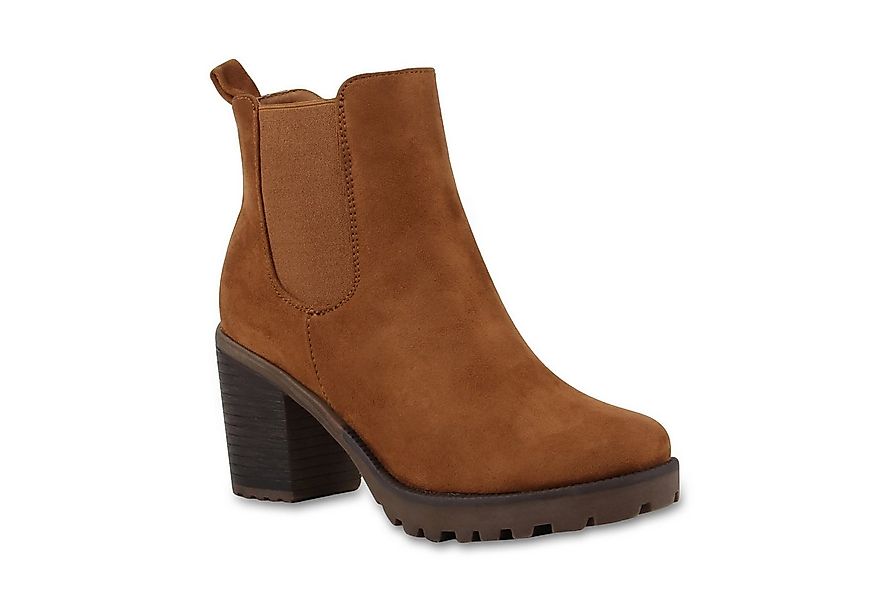 VAN HILL 77276 Chelseaboots Damen Stiefeletten Chelsea Boots Profilsohle 70 günstig online kaufen
