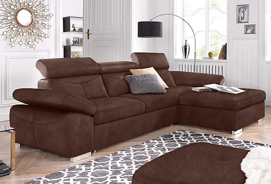 exxpo - sofa fashion Ecksofa "Spring, super bequem, mit Armteil- und Kopfte günstig online kaufen