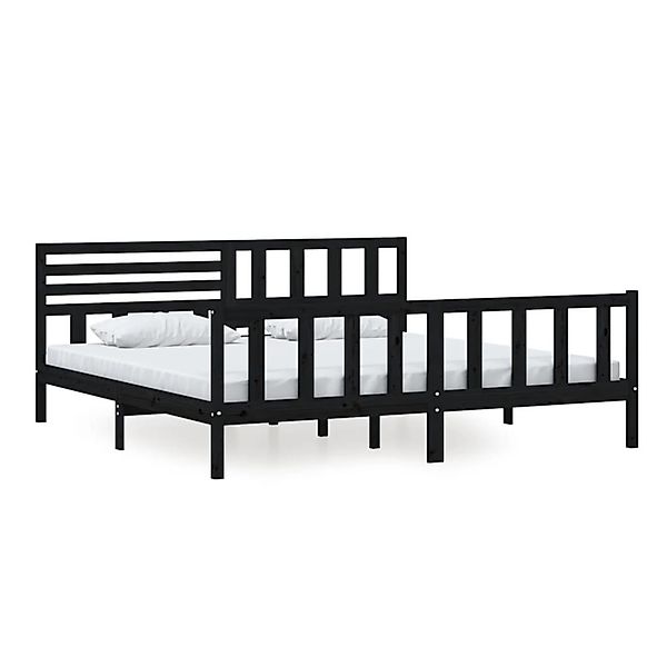 vidaXL Massivholzbett Schwarz 200x200 cm1053451 günstig online kaufen