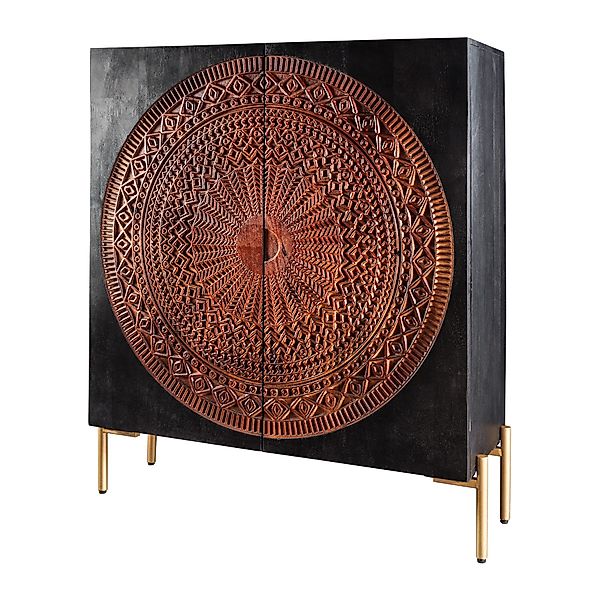 riess-ambiente Highboard MANDALA 120cm schwarz / günstig online kaufen