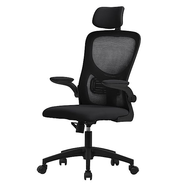 ML-Design Bürostuhl Ergonomisch Schwarz Mesh Schreibtischstuhl günstig online kaufen