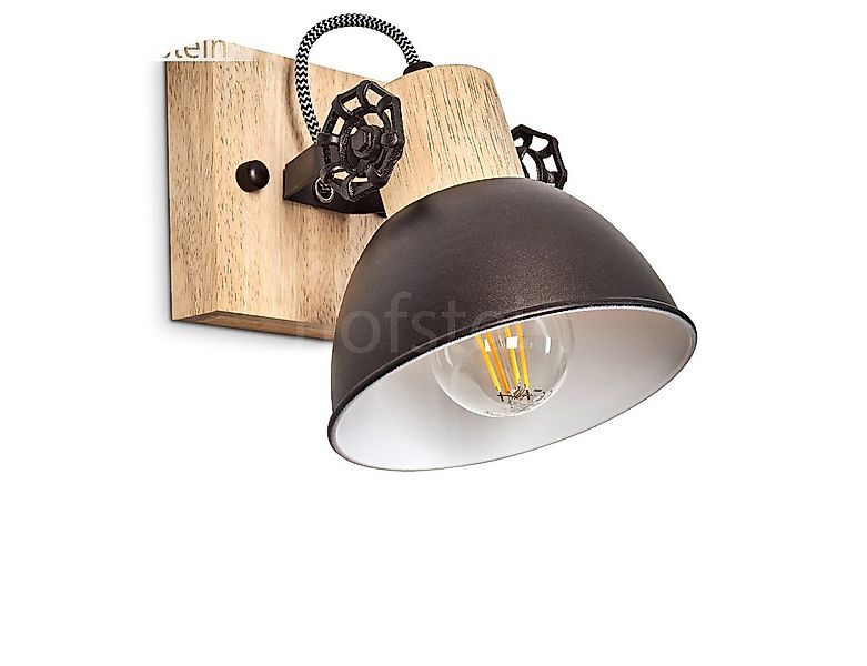 hofstein Deckenleuchte »Cotes« verstellbare Wandlampe aus Metall/Holz in An günstig online kaufen