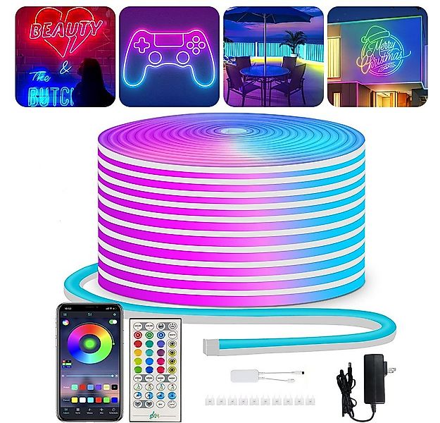 Sunicol LED Stripe 24V, 3M/5M,Flex, IP65 Wasserdicht,Musik Sync für Zimmer günstig online kaufen