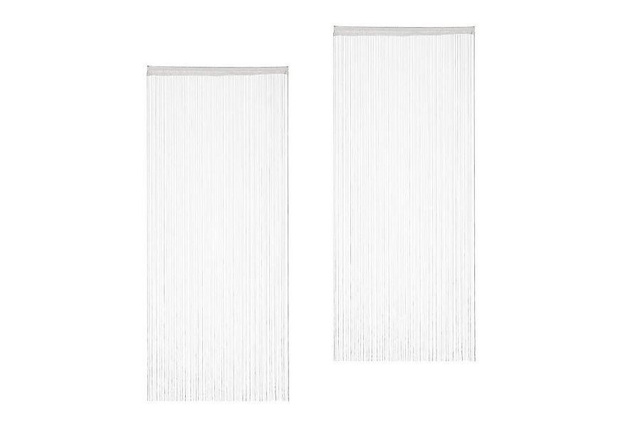 relaxdays Fadenvorhang weiß, 2er Pack 90x245cm günstig online kaufen