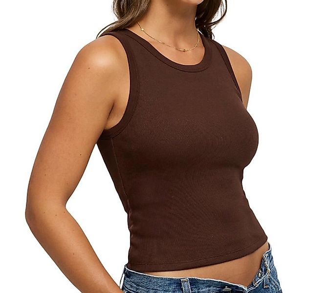 cfab (creamy fabrics) BH-Hemd Tank Bratop-Ash Brown-M (1-tlg) günstig online kaufen