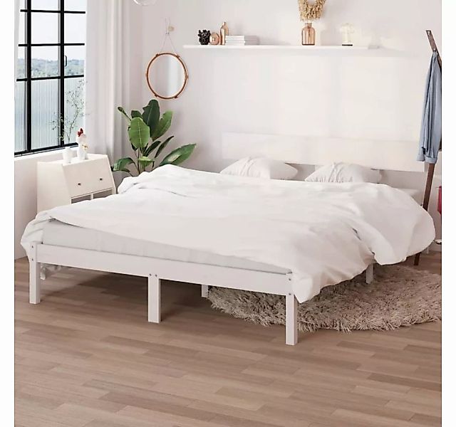 furnicato Bett Massivholzbett Weiß 120x190 cm günstig online kaufen