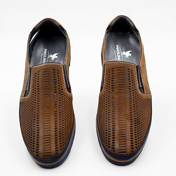 LaMarta Herren-Lederschuhe, Braun mit Löchern für günstig online kaufen