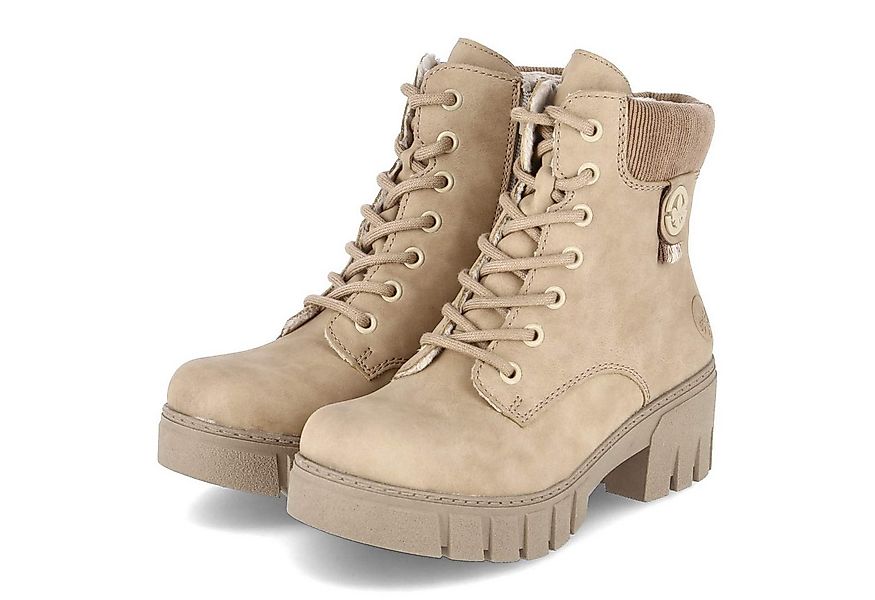 Rieker Rieker 74532-60 Damen Synthetik beige Schnürstiefel günstig online kaufen