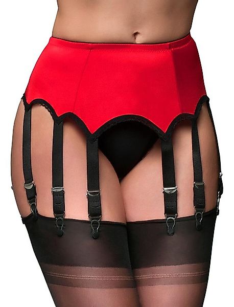 Vintage Hüftgürtel mit 10 Haltern Rot günstig online kaufen