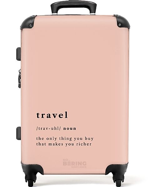 NoBoringSuitcases.com© Hartschalen-Trolley Rosa mit 'Reise'-Definition 67 günstig online kaufen