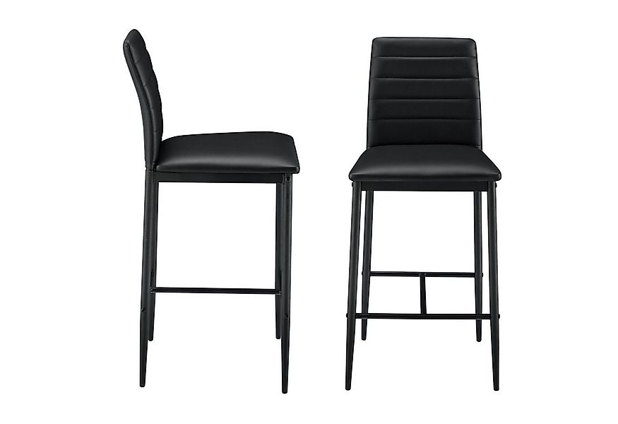 en.casa Barhocker (Set, 2er), Design-Sitzhocker 96 x 43 x 47cm Schwarz günstig online kaufen