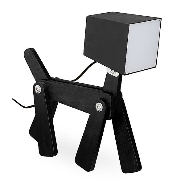 relaxdays LED Tischleuchte Tischlampe Hund schwarz günstig online kaufen