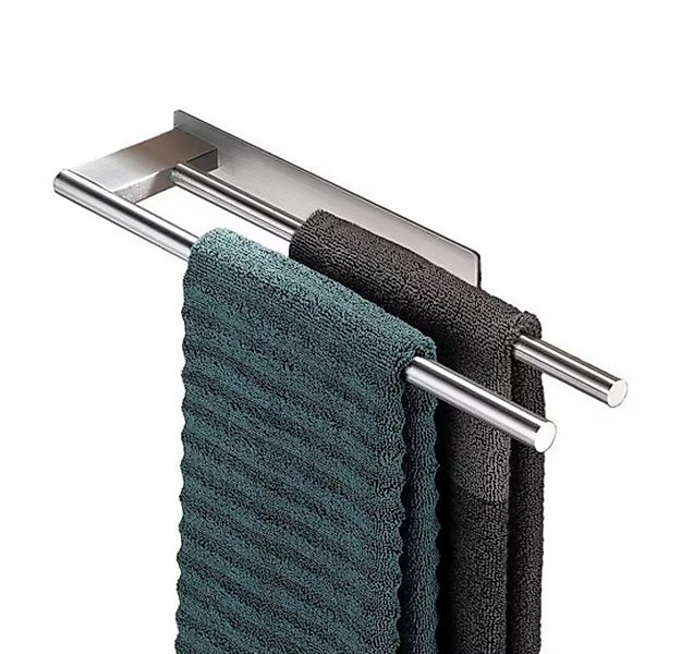 POPOLIC Handtuchhalter Edelstahl Handtuchhalter Selbstklebend Doppelstange günstig online kaufen
