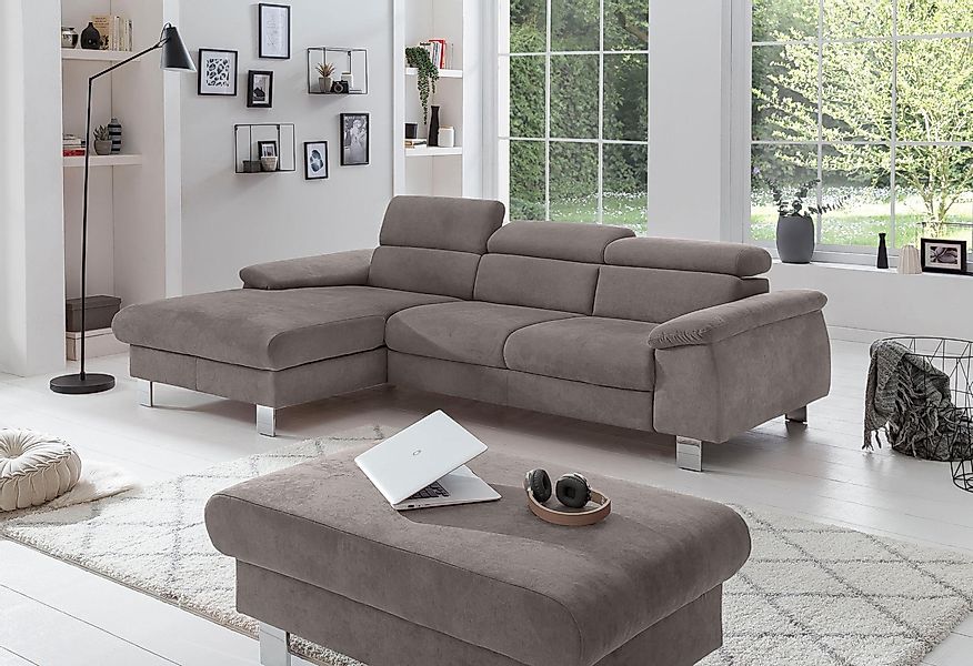 COTTA Polstergarnitur "Komaris L-Form, B: 242 bzw. 100 cm (Set: Ecksofa & H günstig online kaufen