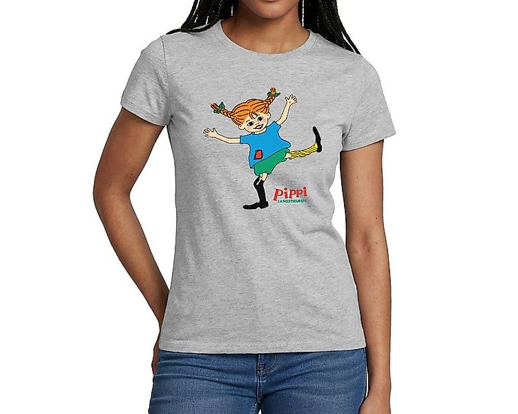 Spreadshirt T-Shirt Pippi Langstrumpf Pippi Tanzt Wie Es Ihr Gefällt Frauen günstig online kaufen