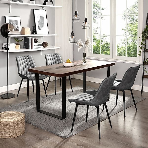 SONGMICS Esszimmerstuhl Stuhlset – Polsterstühle, Moderner günstig online kaufen