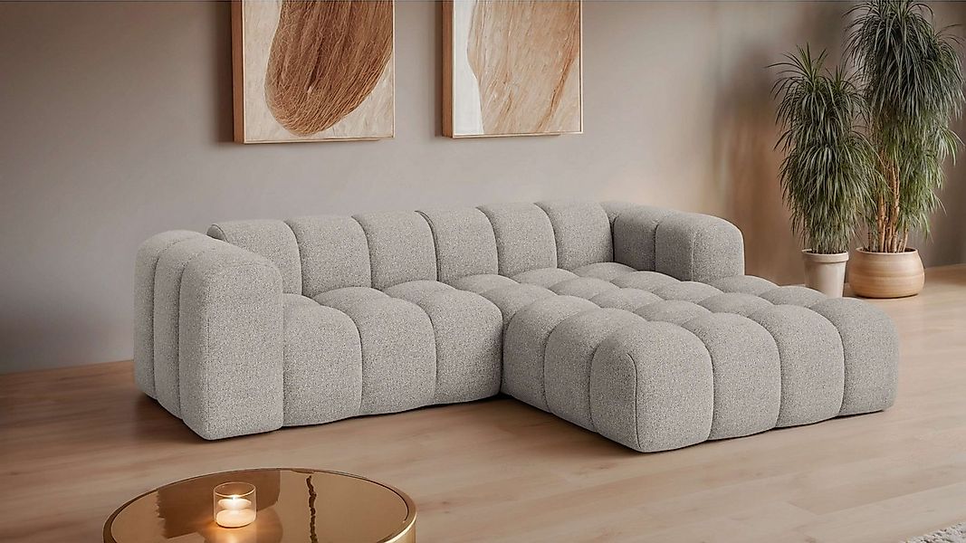 OTTO home Ecksofa KALLIE Design-Sofa mit Wellenunterfederung, Bubble-Optik, günstig online kaufen