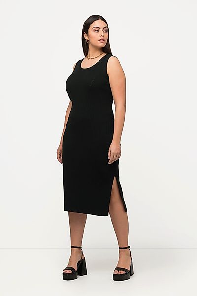 Ulla Popken Strickkleid Strick-Midikleid Slim Rundhals günstig online kaufen