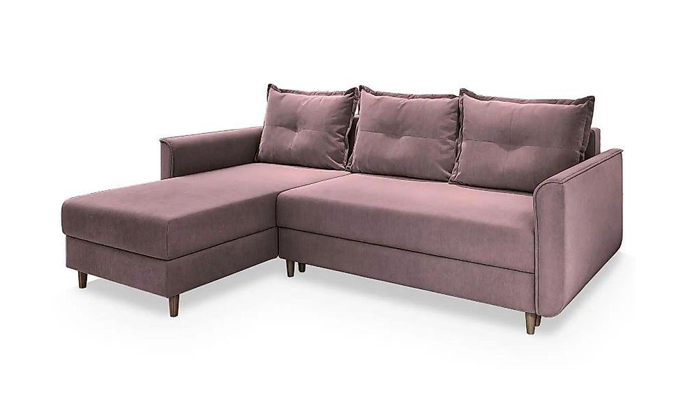 MASSENO Ecksofa mit Schlaffunktion Pisan ¦ rosa/pink ¦ Maße (cm): B: 220 H: günstig online kaufen