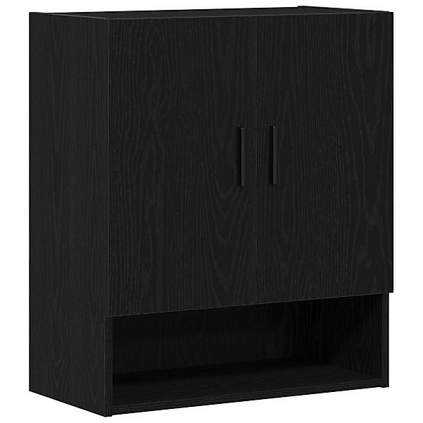 vidaXL Fächerschrank Wandregal Schwarze Eiche Holzwerkstoff Mittel (1-St) günstig online kaufen