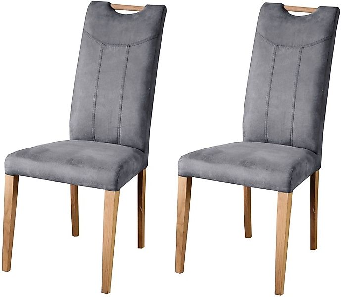 Home affaire Esszimmerstuhl »Roberta Polsterstuhl, Gestell Eiche massiv« (S günstig online kaufen