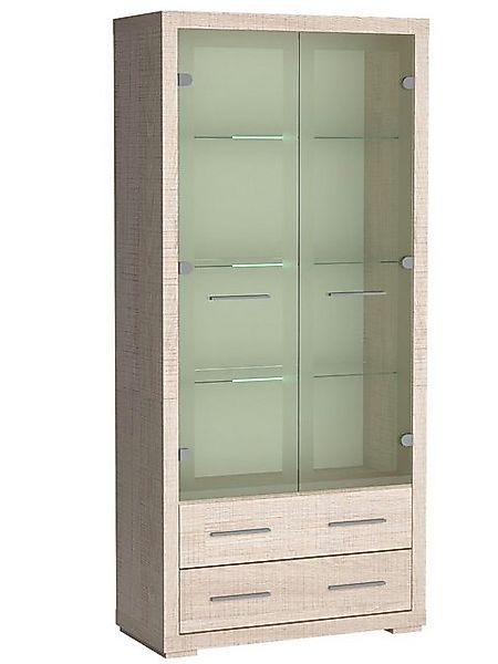 Compleo Glasvitrine mit 2 Schubladen ARIA, Standvitrine, Breite: 88 cm Klas günstig online kaufen