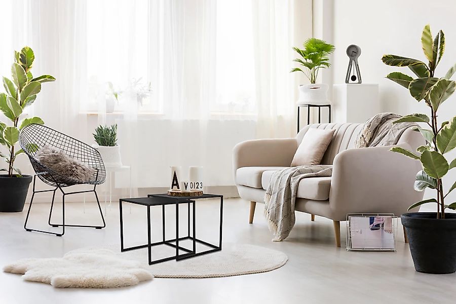 MIRRORS AND MORE Beistelltisch "Judy" Set, 2 Stk. tlg. schwarzes Metallgest günstig online kaufen