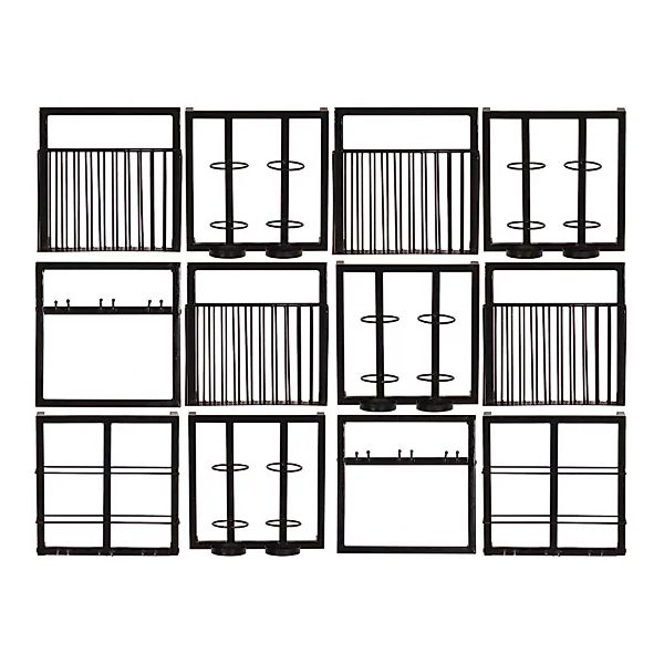 Wohnzimmerregal Set aus Metall Industry und Loft Stil (zwölfteilig) günstig online kaufen