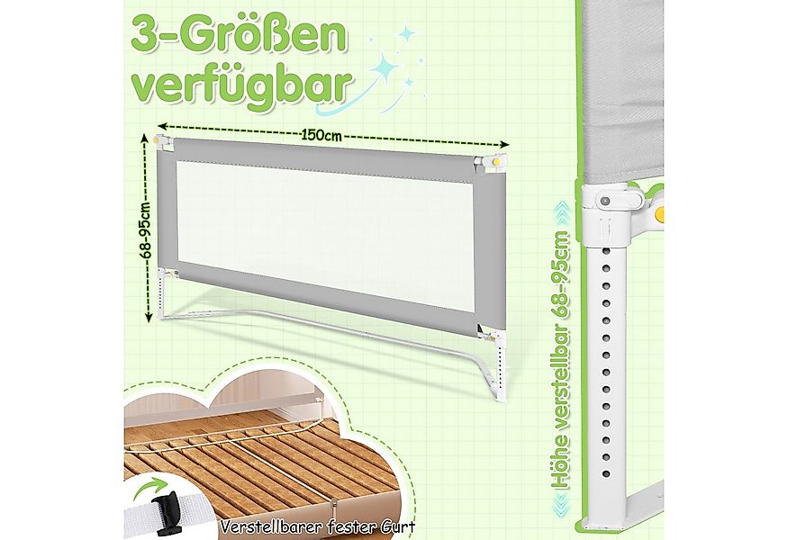 Clanmacy Bettschutzgitter 3x Bettgitter Kinderbettgitter Bettschutzgitter K günstig online kaufen