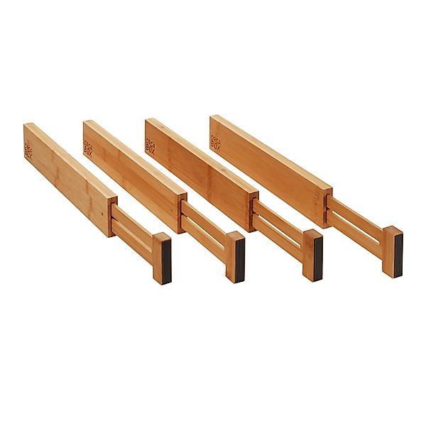 SOTECH 4-Teiliges ORGA-BOX Bambus Schubladen Trennsystem 354 bis 482 mm Höh günstig online kaufen