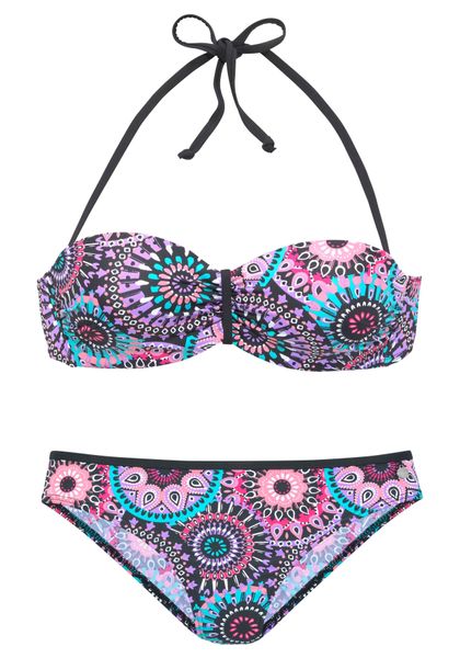 LASCANA Bügel-Bandeau-Bikini mit kontrastfarbigen Details günstig online kaufen