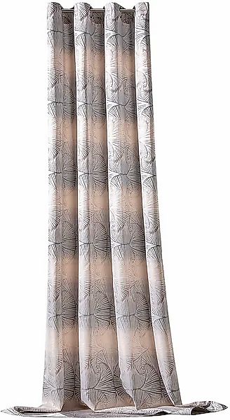 Weckbrodt Vorhang »Gingko«, (1 St.), Jacquard mit Gingko - Muster, Ösen, bl günstig online kaufen
