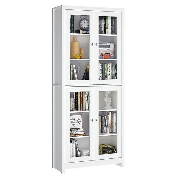 Homfa Vitrine Vitrinenschrank, Bücherschrank, 190 cm günstig online kaufen