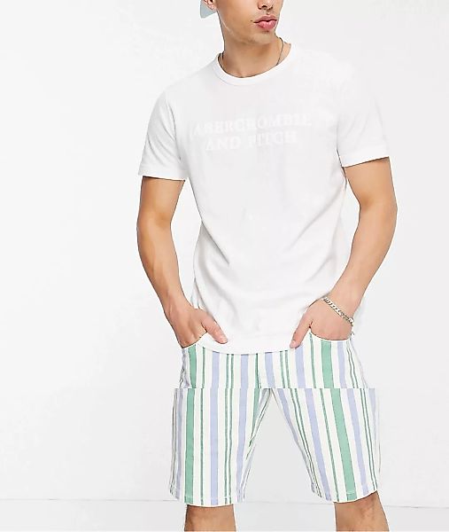 Abercrombie & Fitch – Tech-T-Shirt mit Logo in Weiß günstig online kaufen