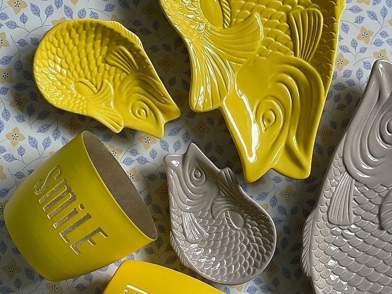 Giftcompany Dekoteller Monsieur Carafon Fisch Dekoteller mint cream 25,3x16 günstig online kaufen