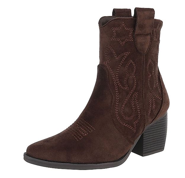 Ital-Design Damen Cowboyboots Western Westernstiefelette (90861135) Blockab günstig online kaufen