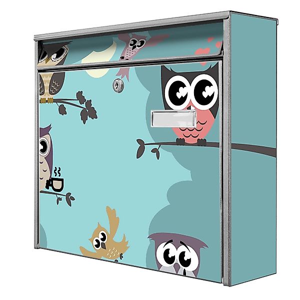 Banjado Briefkasten Silber 36.2x32.2x10cm Groß / Inkl. Montagematerial & 2 günstig online kaufen