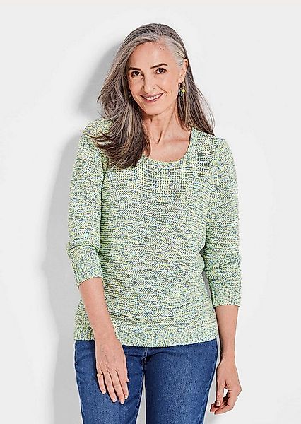 GOLDNER Strickpullover Kurzgröße: Strickoberteil mit Multicolor-Effekt Rund günstig online kaufen