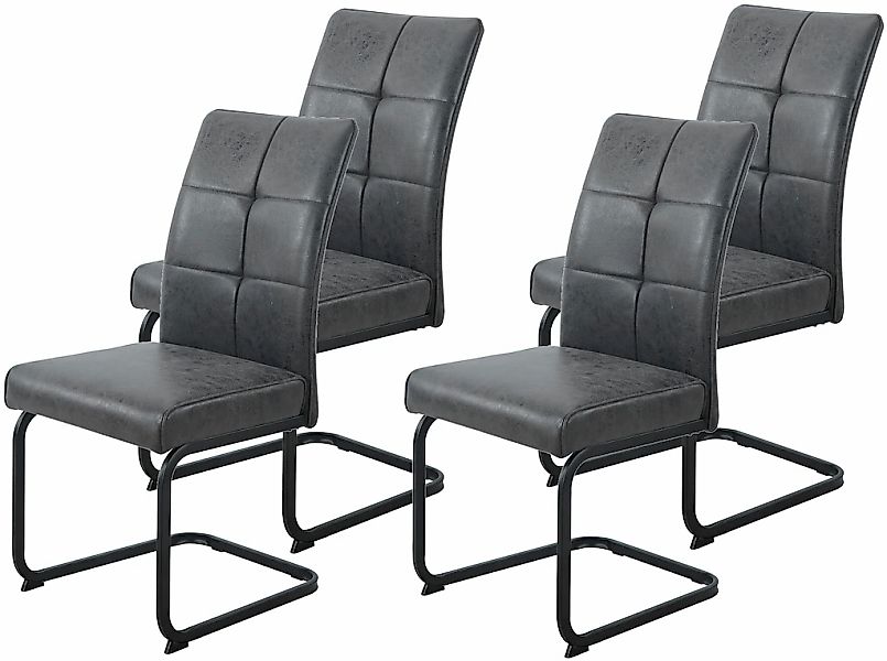 HELA Freischwinger "MALTA" (Set) 4 Stk.verschiedene Bezüge, Gestell Hochkan günstig online kaufen