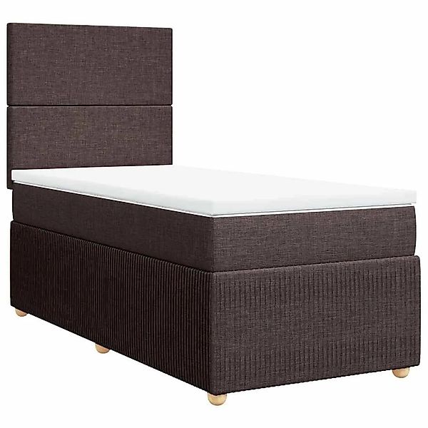 vidaXL Boxspringbett mit Matratze Dunkelbraun 80x200 cm Stoff 3291879 günstig online kaufen