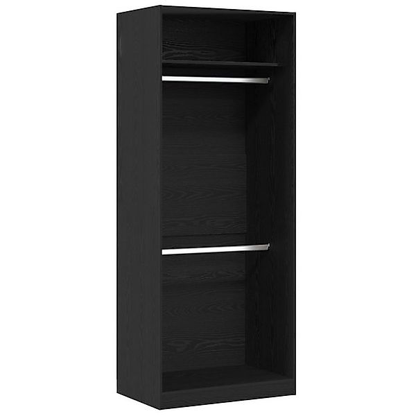 vidaXL Kleiderschrank Kleiderschrank Schwarz Eiche 80x50x200 cm Holzwerksto günstig online kaufen