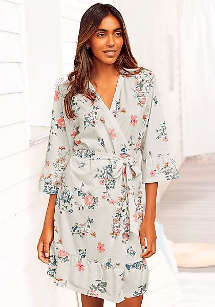 Vivance Dreams Kimono, Kurzform, Baumwoll-Mix, Kimono-Kragen, günstig online kaufen