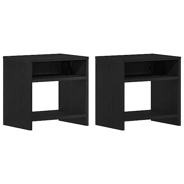 vidaXL Nachttisch Nachttische 2Stk. Schwarz Eichen-Optik günstig online kaufen