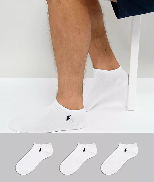 Polo Ralph Lauren – 3er Packung weiße Trainingssocken günstig online kaufen