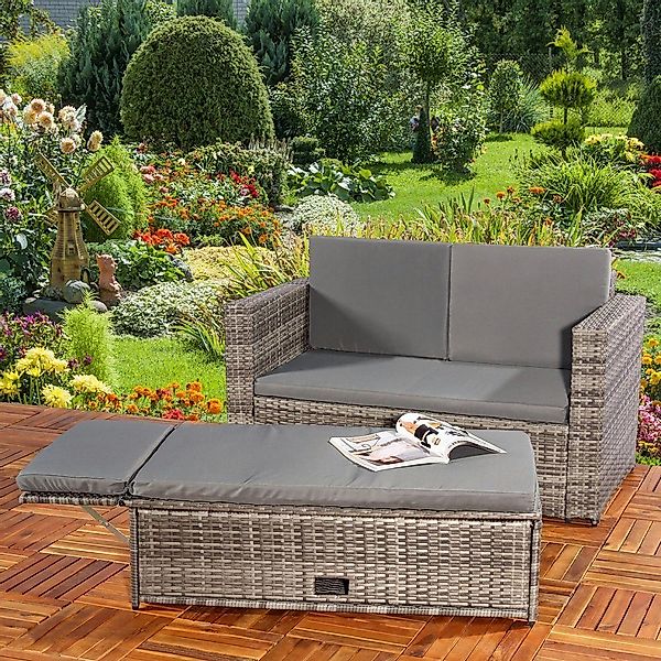 Melko Gartenlounge-Set Gartensofa Lounge Sessel Gartenmöbel günstig online kaufen