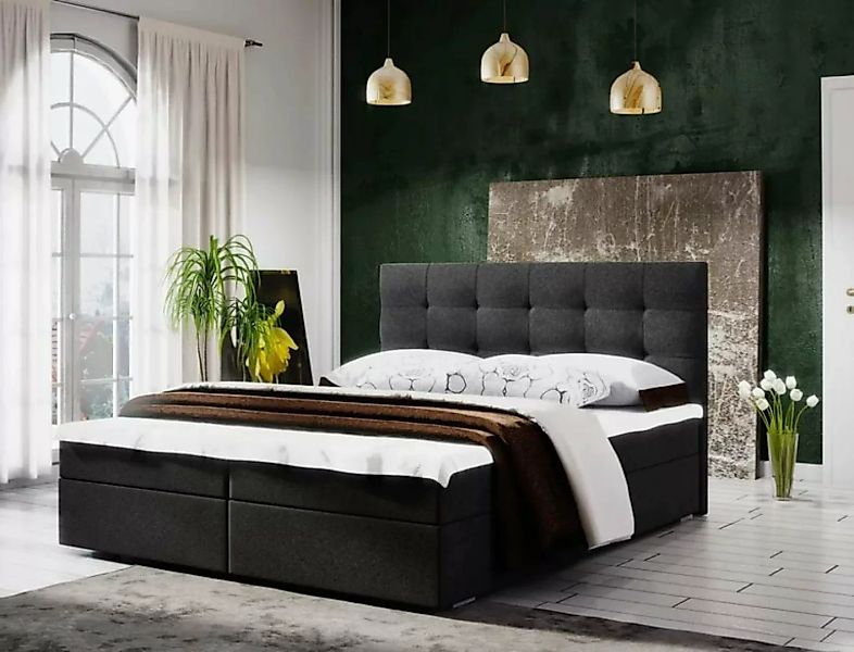 DB-Möbel Bett Boxspringbett Schlafzimmerbett LIBERTO 140x200 cm inkl.Bettka günstig online kaufen