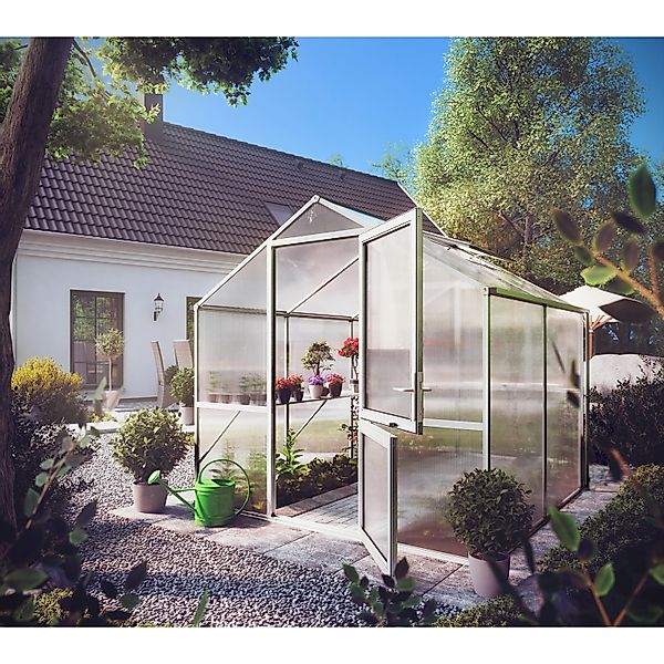 KGT Gewächshaus Alu blank 5,06 m² günstig online kaufen